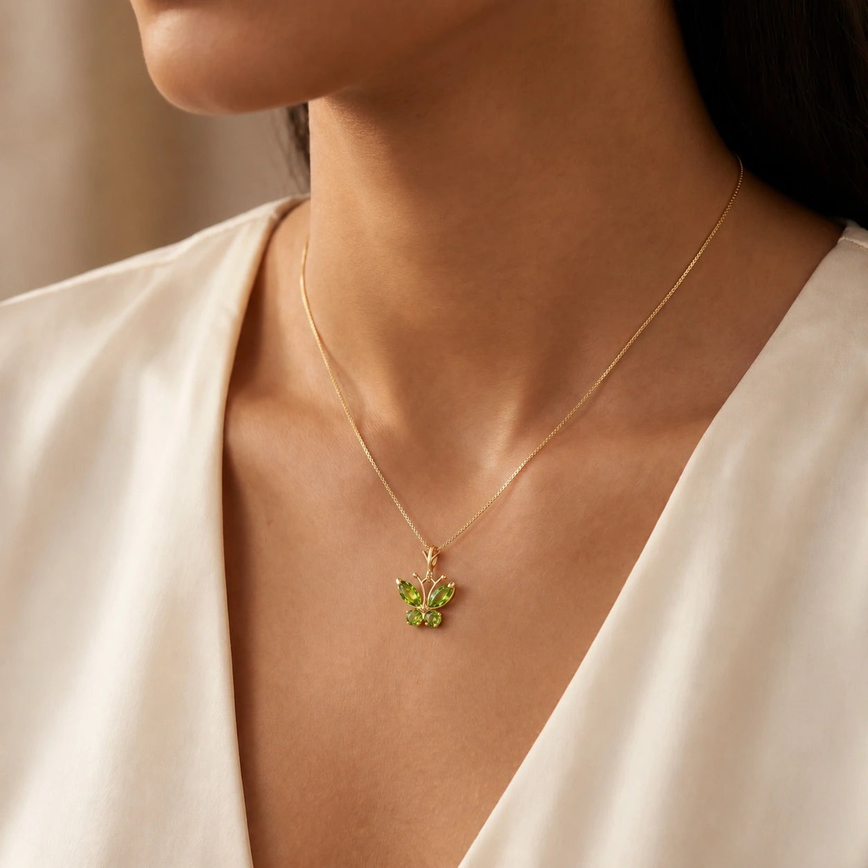 Yellow Gold Eternal Necklace Opal 10K — Miranda