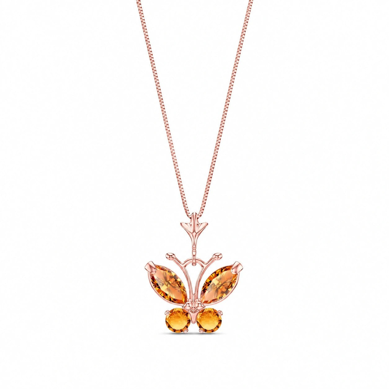 Rose Gold Eternal Necklace Peridot 10K — Miranda