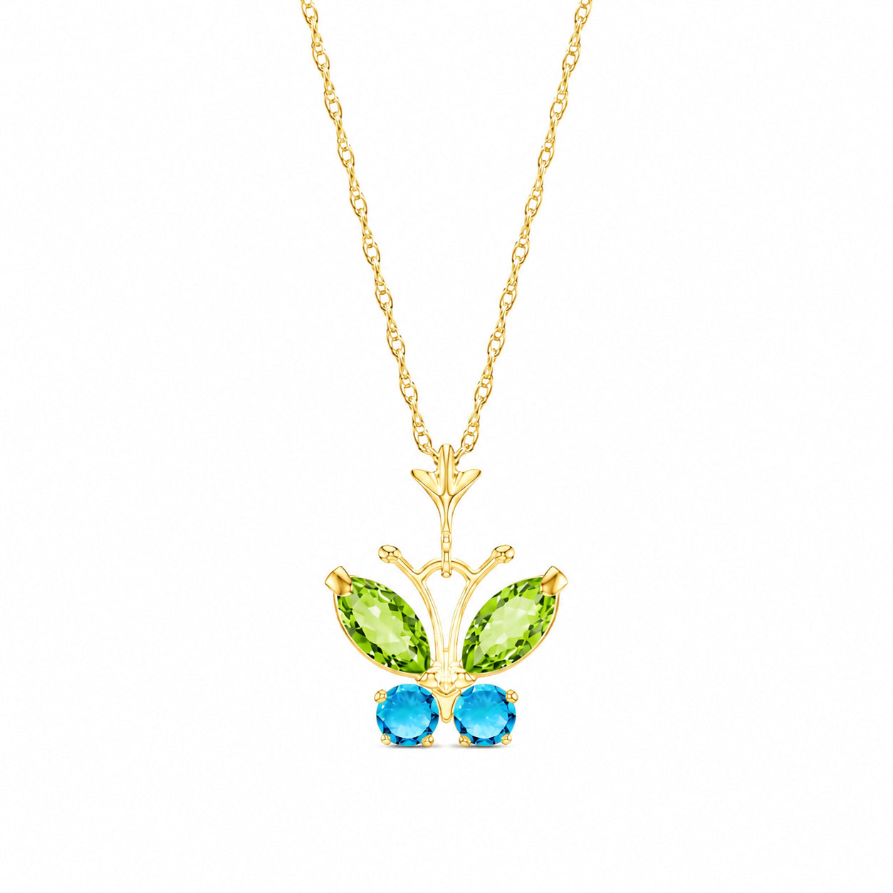 Yellow Gold Eternal Necklace Peridot 10K — Miranda