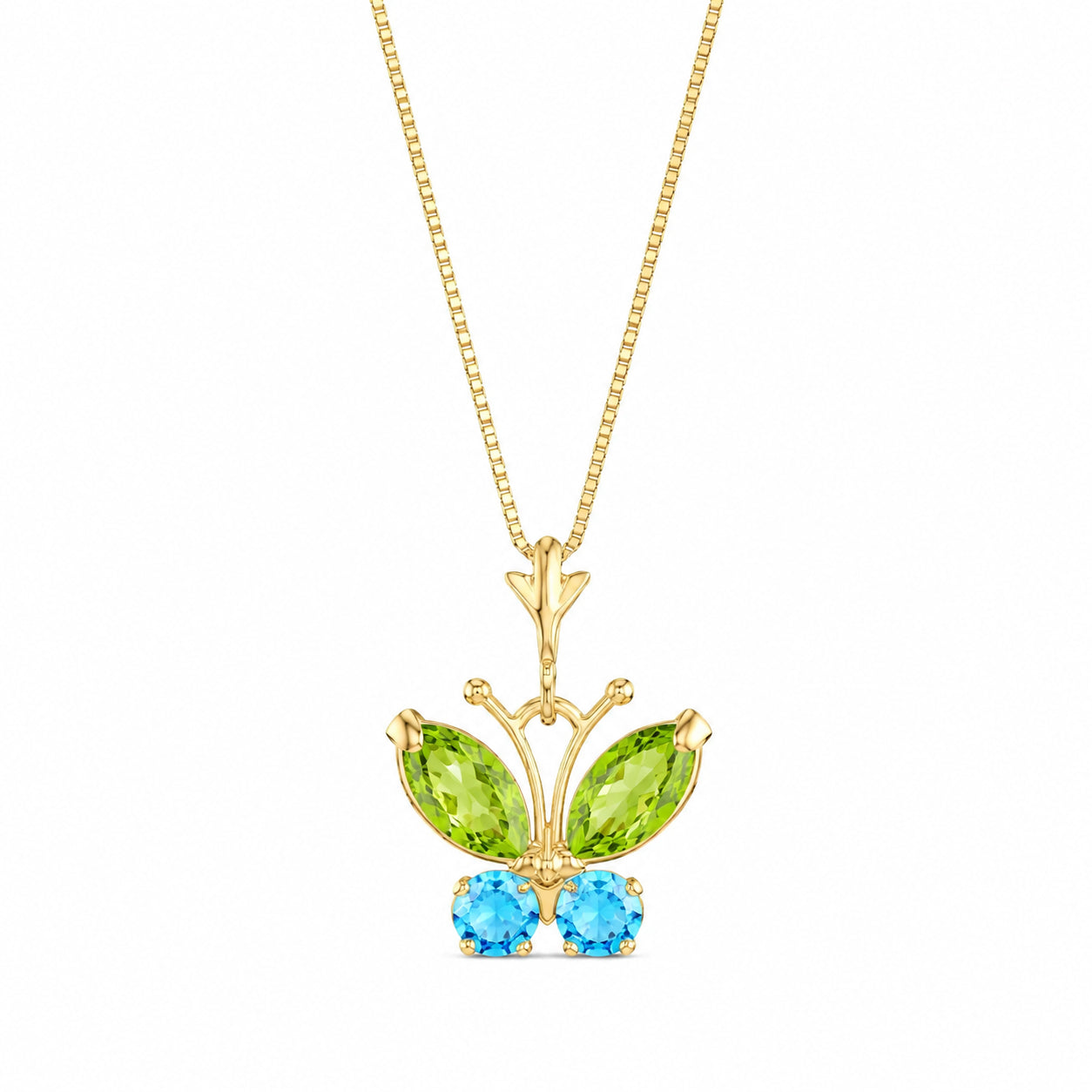 Yellow Gold Eternal Necklace Peridot 10K — Miranda