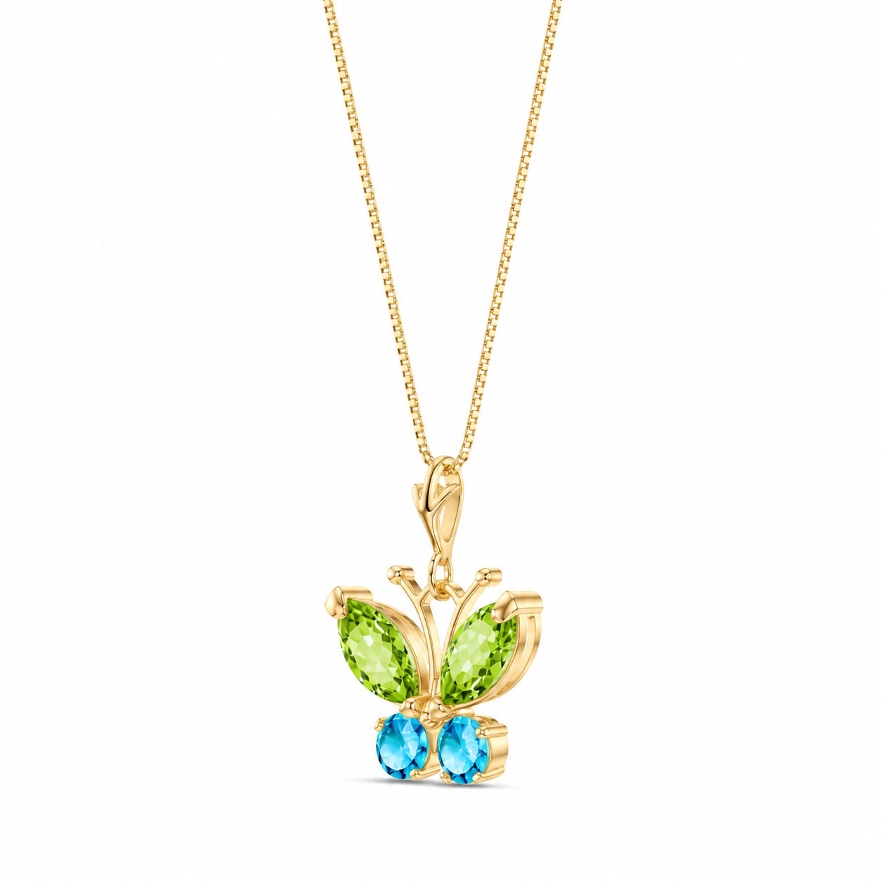 Yellow Gold Eternal Necklace Peridot 10K — Miranda