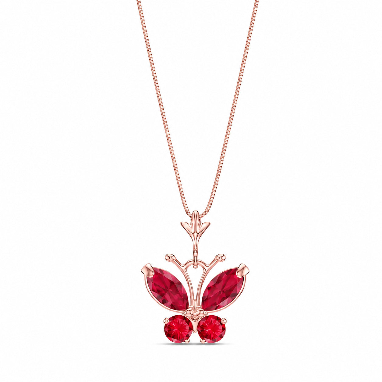 Rose Gold Eternal Necklace Ruby 10K — Miranda