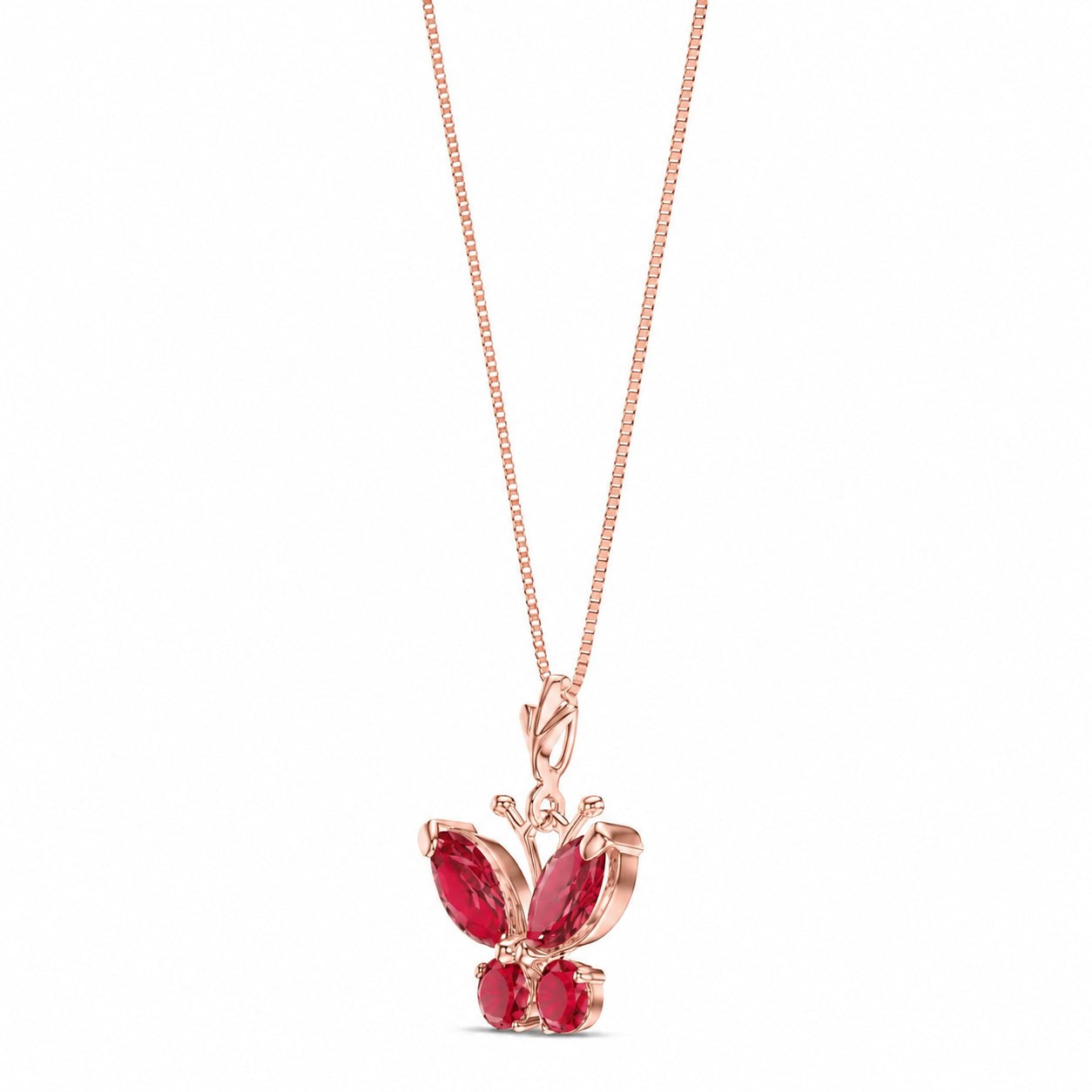 Rose Gold Eternal Necklace Ruby 10K — Miranda