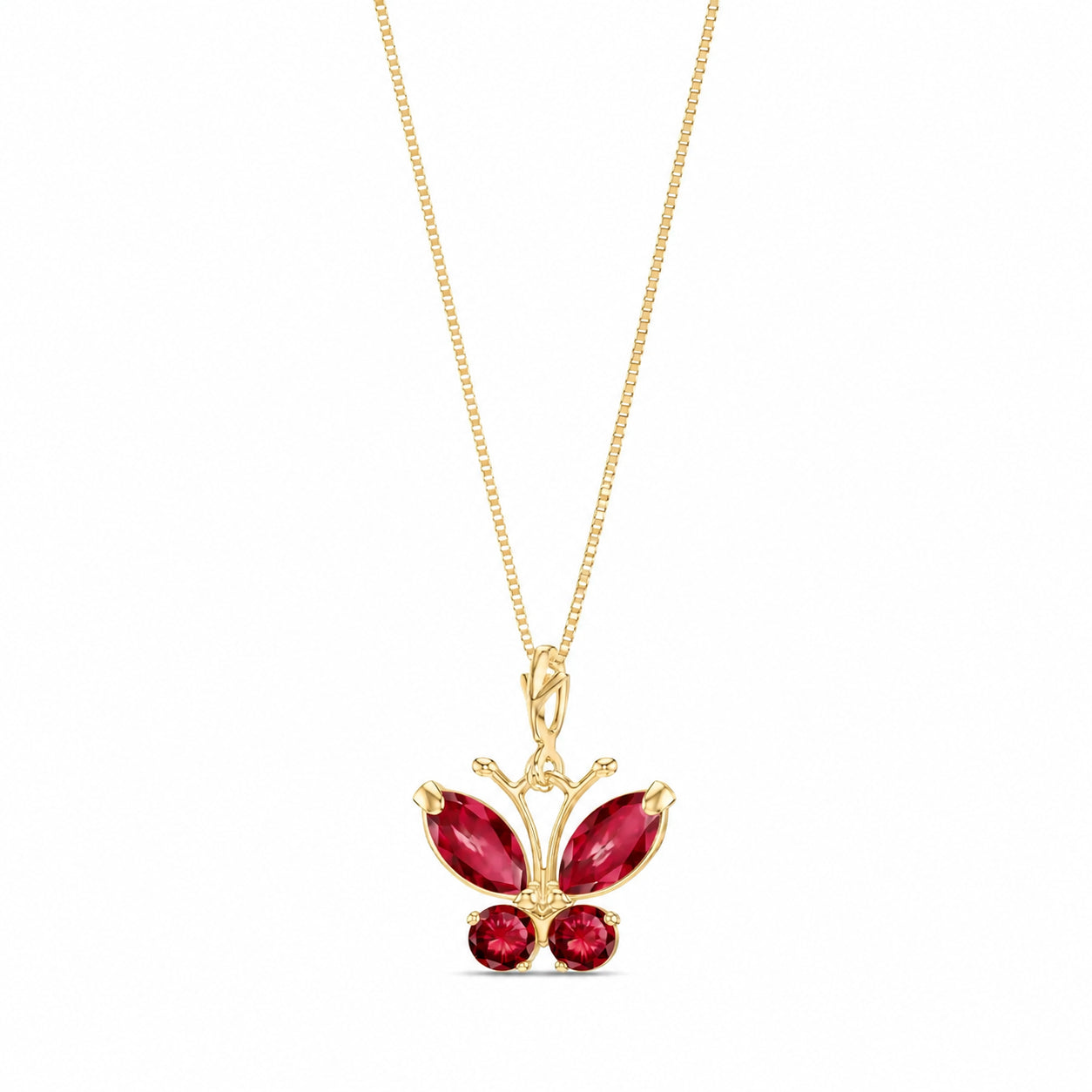 Yellow Gold Eternal Necklace Ruby 10K — Miranda
