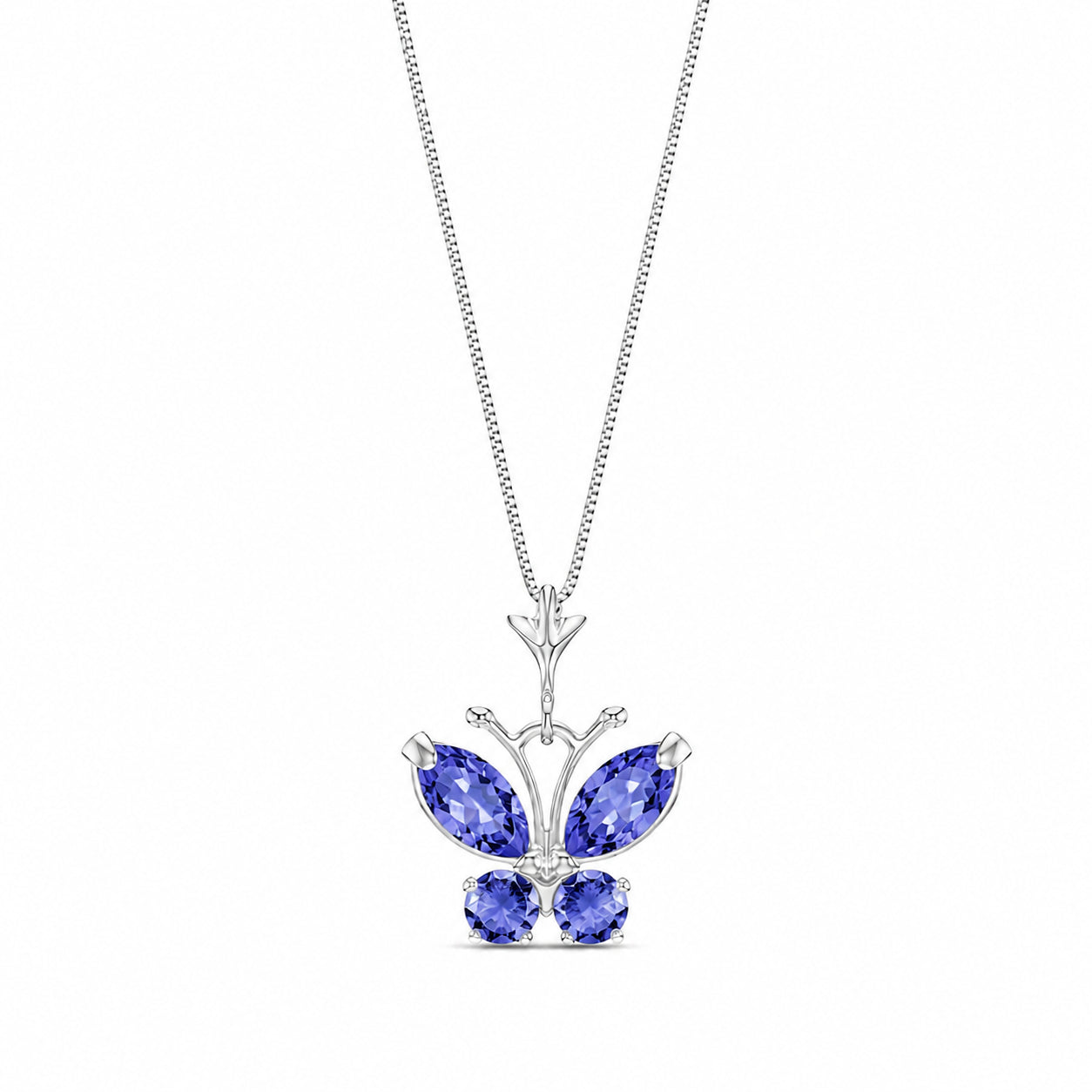 White Gold Eternal Necklace Tanzanite 10K — Miranda