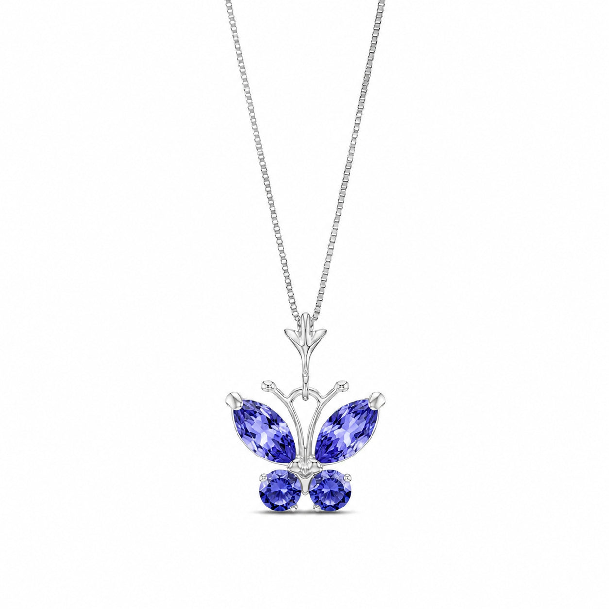White Gold Eternal Necklace Tanzanite 10K — Miranda