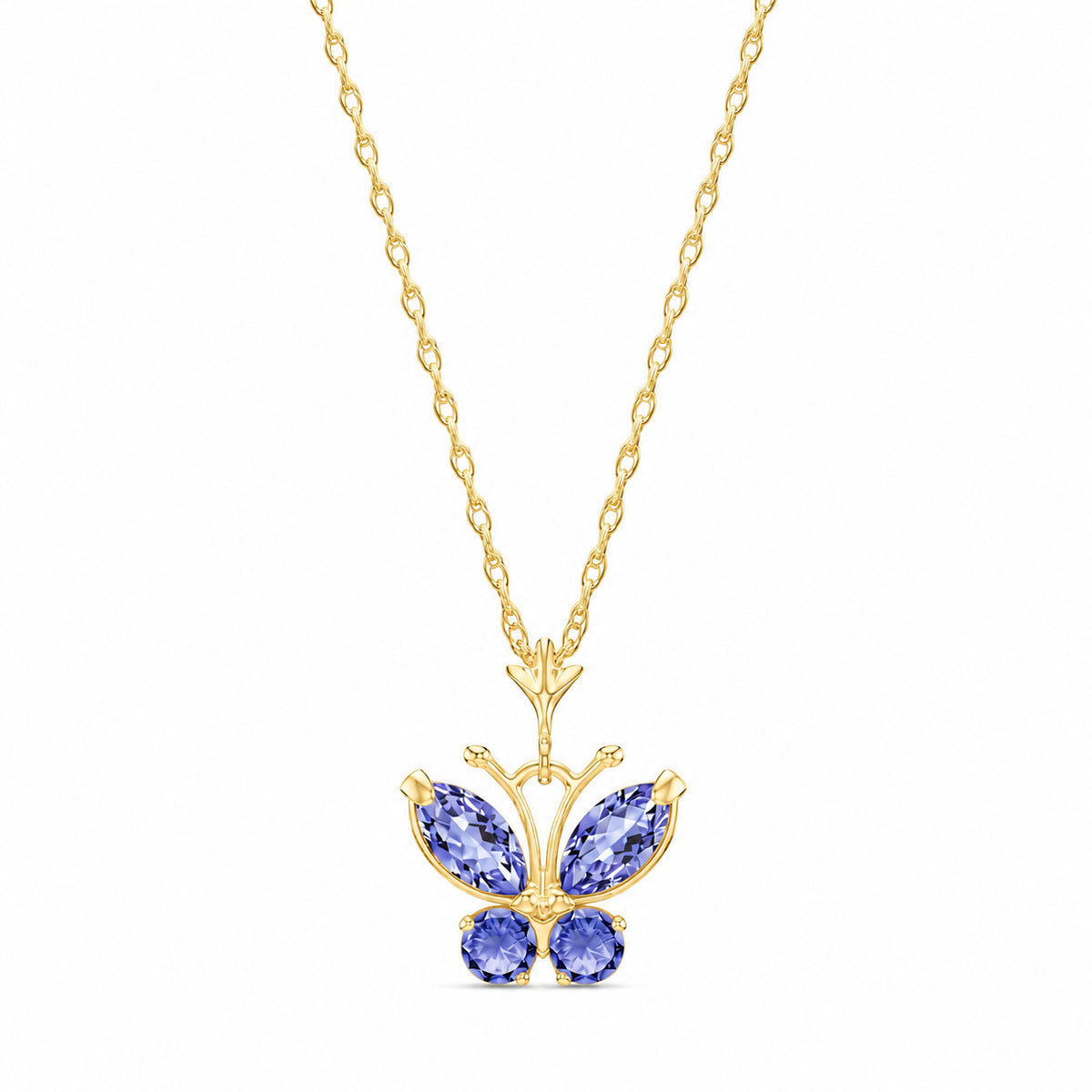 Yellow Gold Eternal Necklace Tanzanite 10K — Miranda
