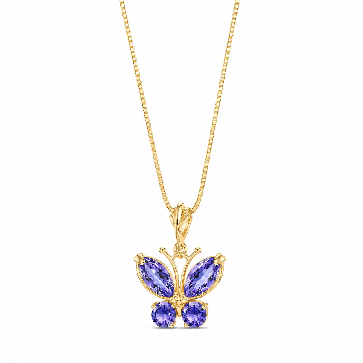 Yellow Gold Eternal Necklace Tanzanite 10K — Miranda