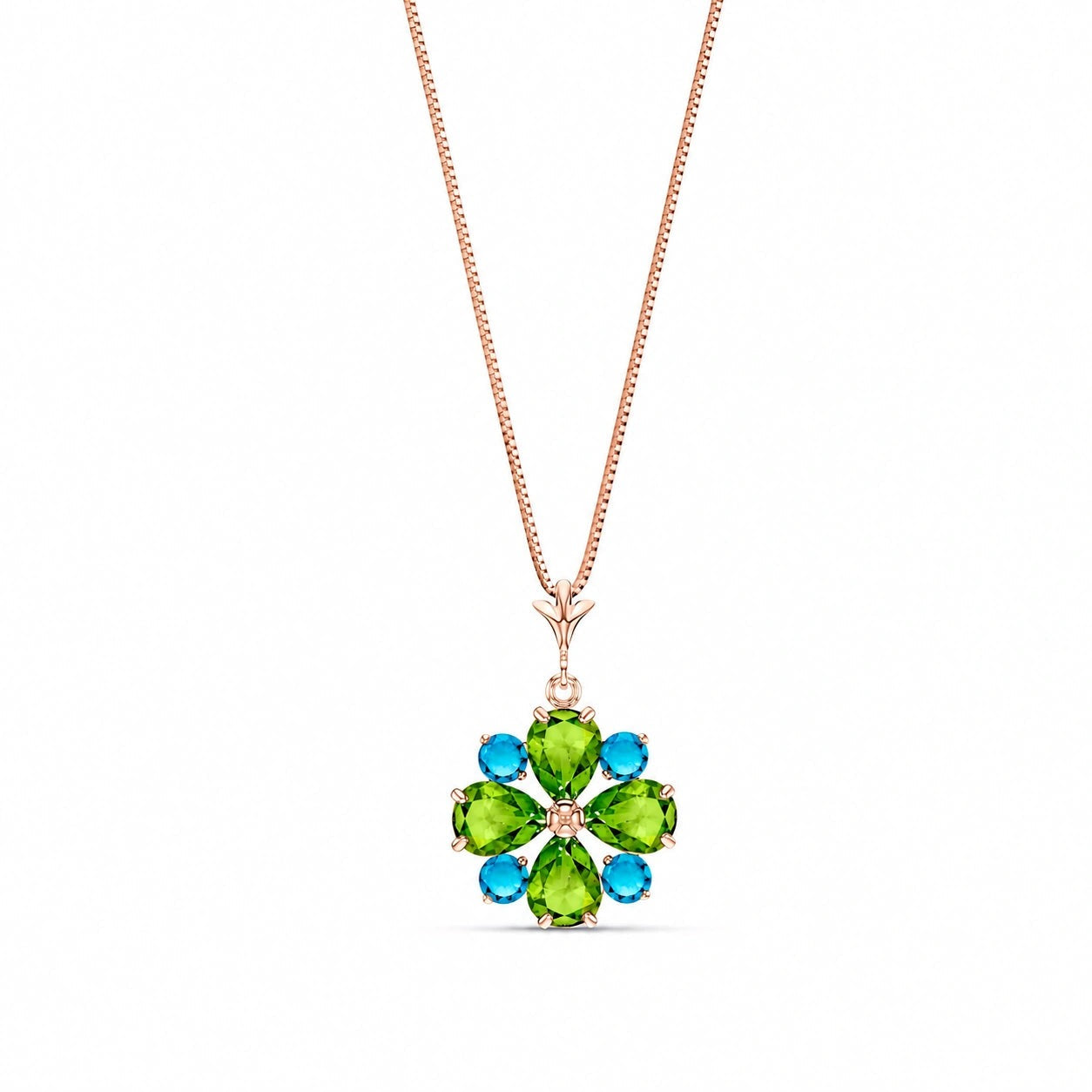 Rose Gold Petal Necklace Amethyst 10K — Bibiana