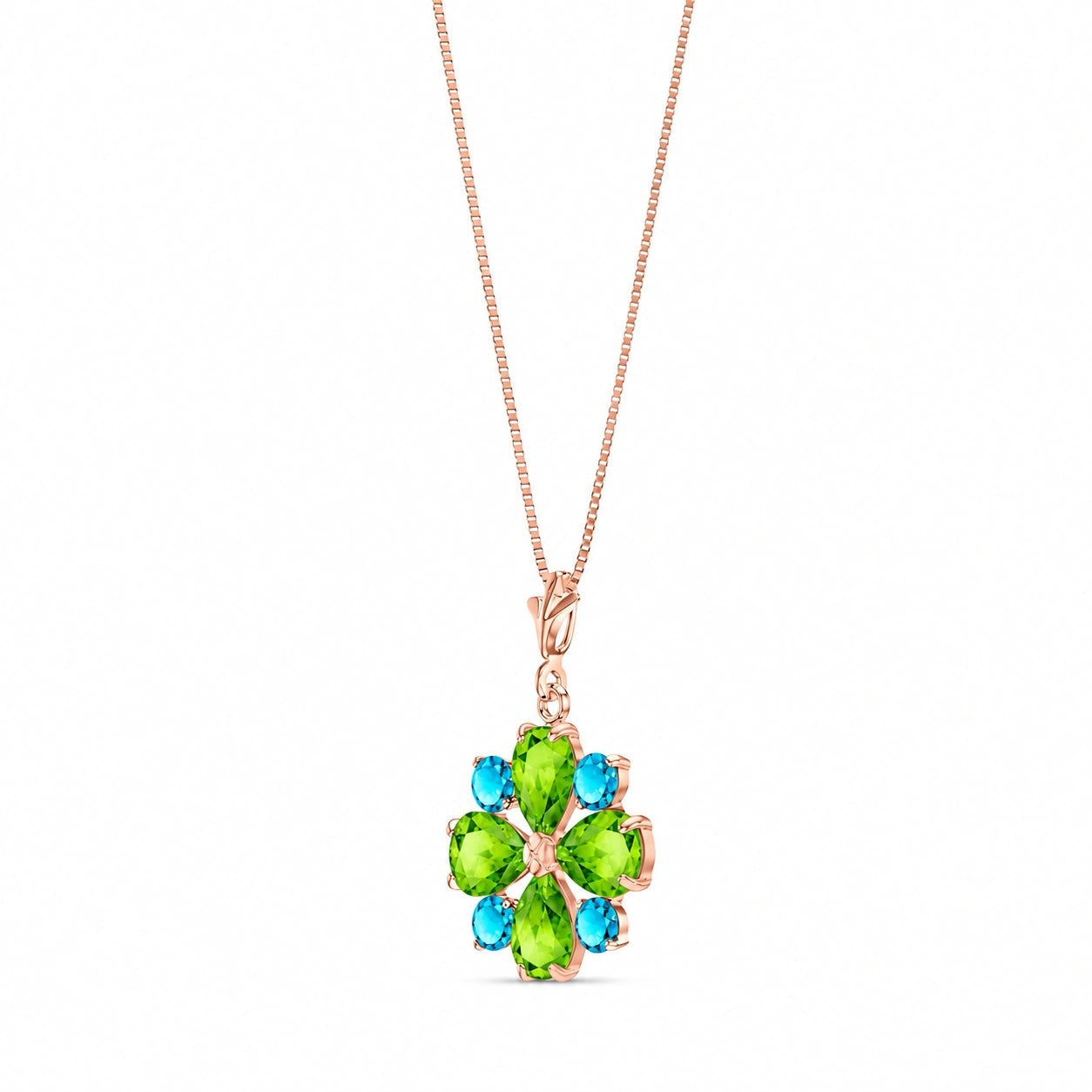 Rose Gold Petal Necklace Amethyst 10K — Bibiana