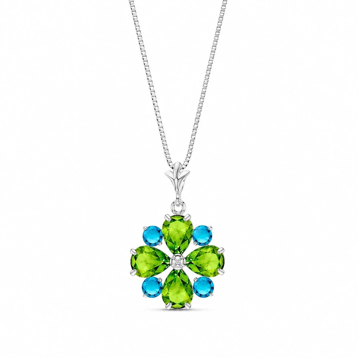 White Gold Petal Necklace Amethyst 10K — Bibiana