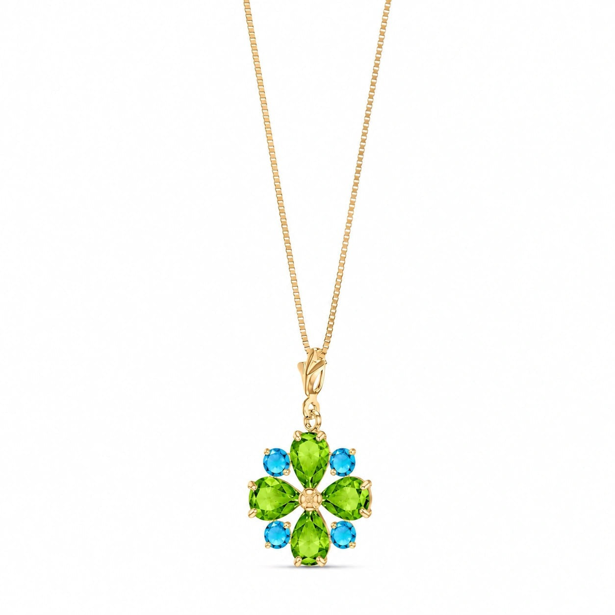 Yellow Gold Petal Necklace Amethyst 10K — Bibiana