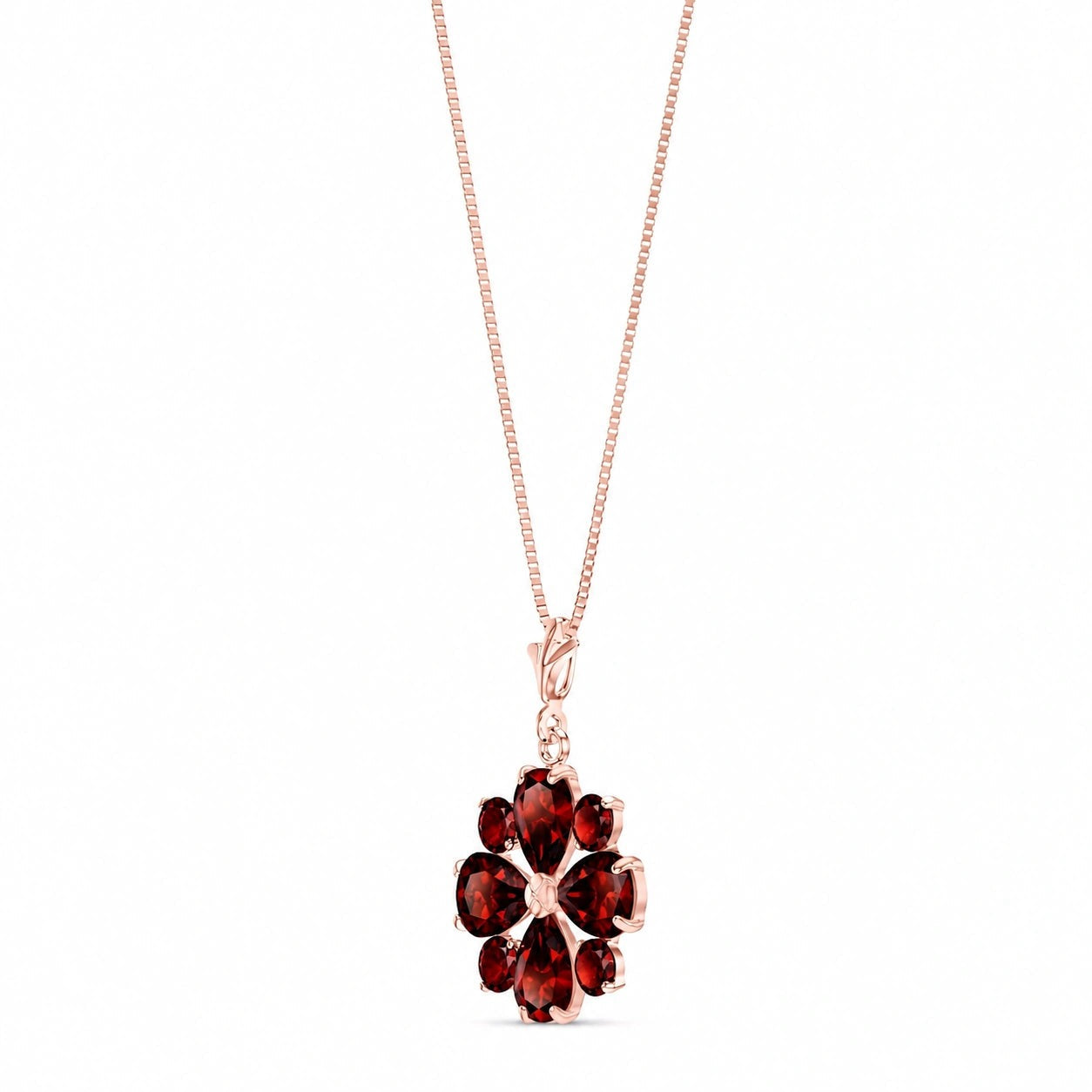 Rose Gold Petal Necklace Peridot 10K — Bibiana