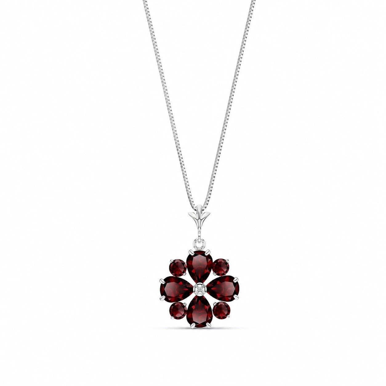 White Gold Petal Necklace Peridot 10K — Bibiana
