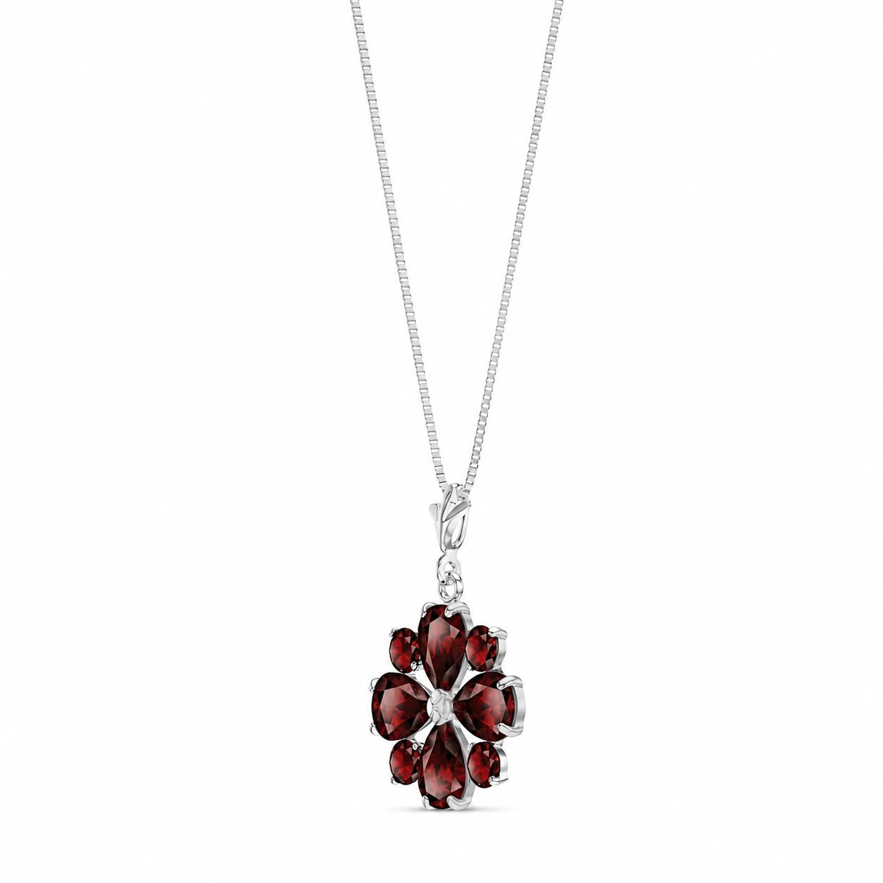 White Gold Petal Necklace Peridot 10K — Bibiana