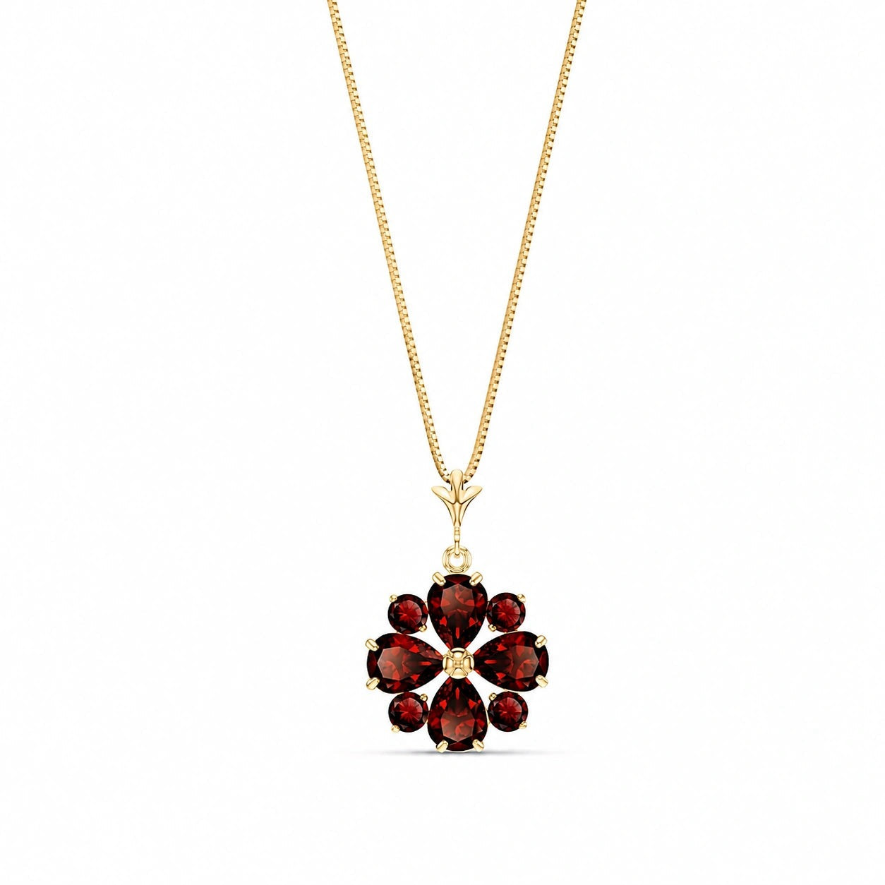 Yellow Gold Petal Necklace Peridot 10K — Bibiana