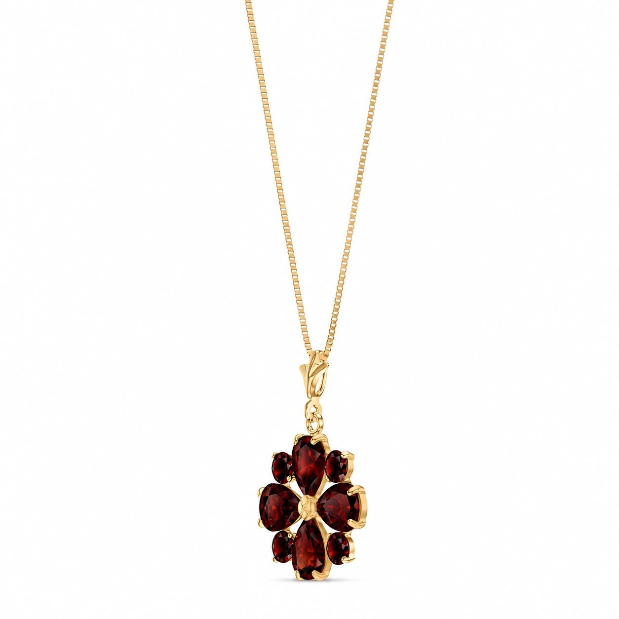 Yellow Gold Petal Necklace Peridot 10K — Bibiana