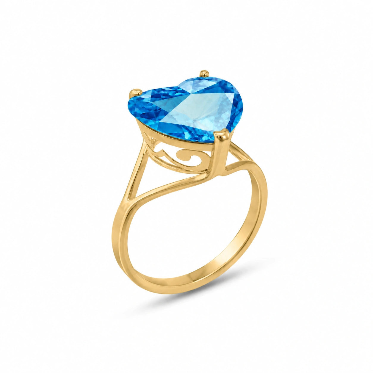 Yellow Gold Blue Topaz — Giuliana
