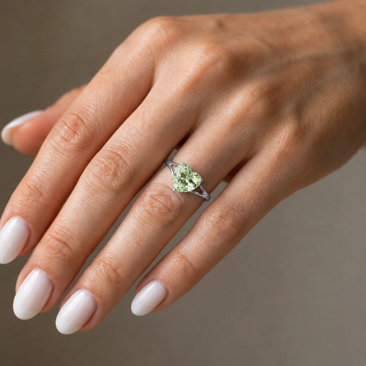 White Gold Green Amethyst — Giuliana