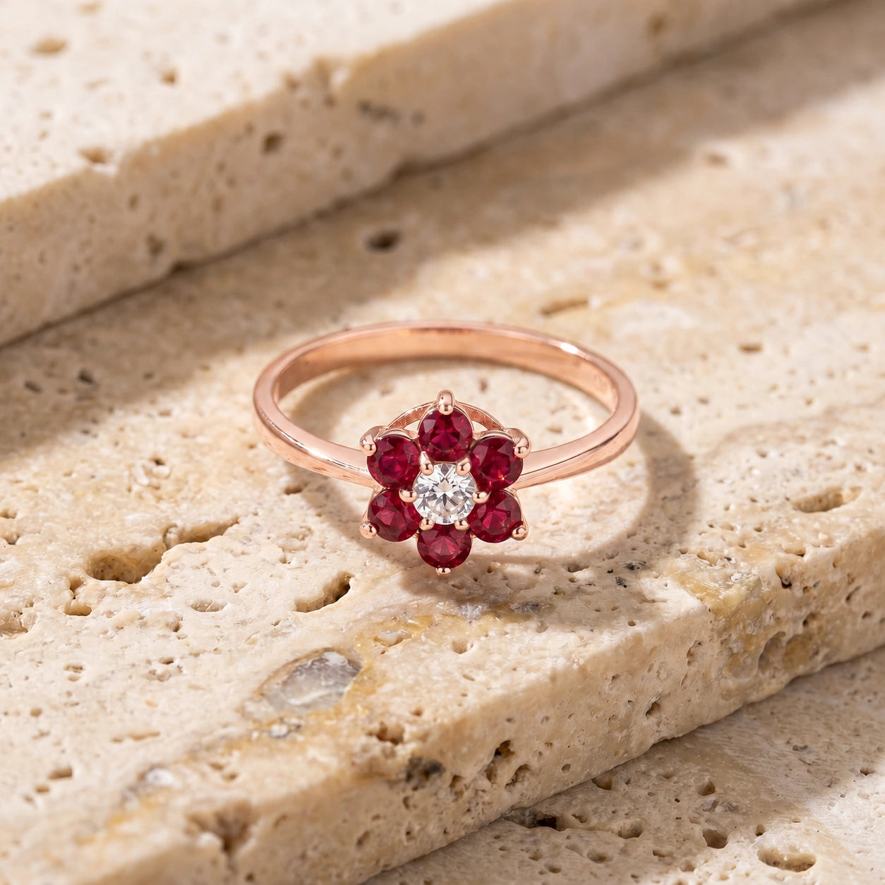 Rose Gold Ring Ruby 10K — Novella