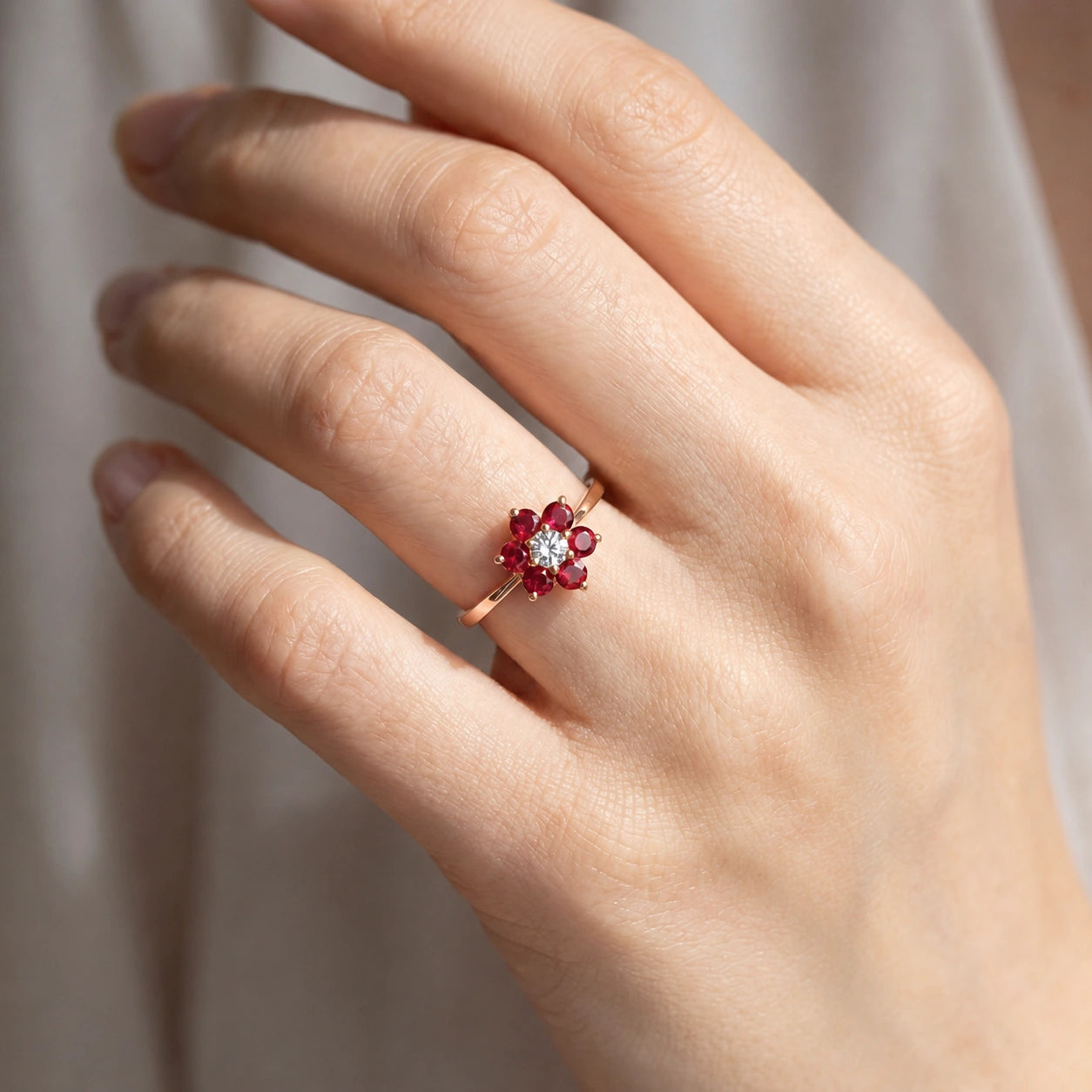 Rose Gold Ring Ruby 10K — Novella