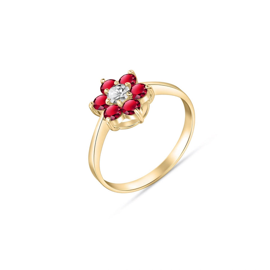 Yellow Gold Ring Ruby 10K — Novella