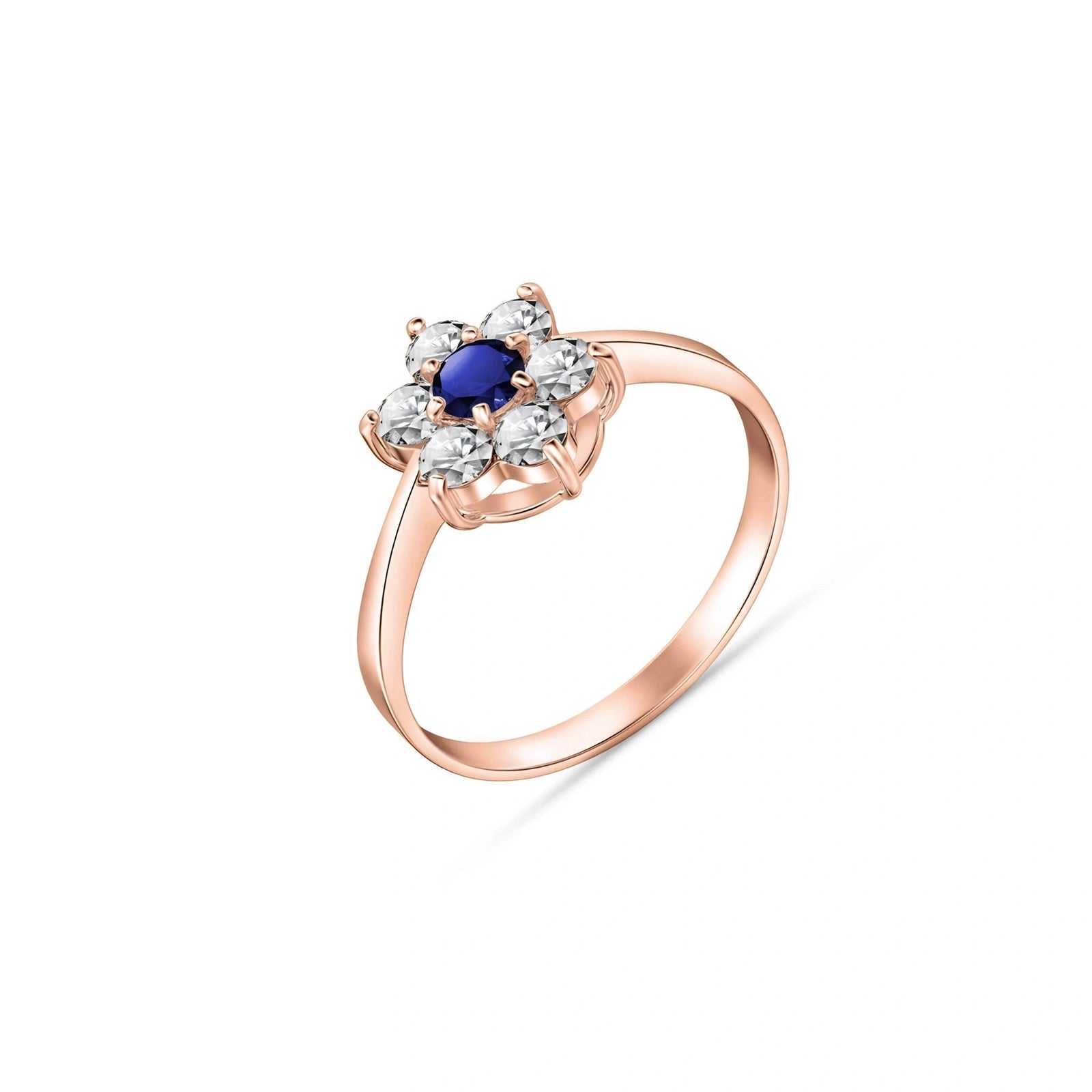 Rose Gold Ring Sapphire 10K — Novella