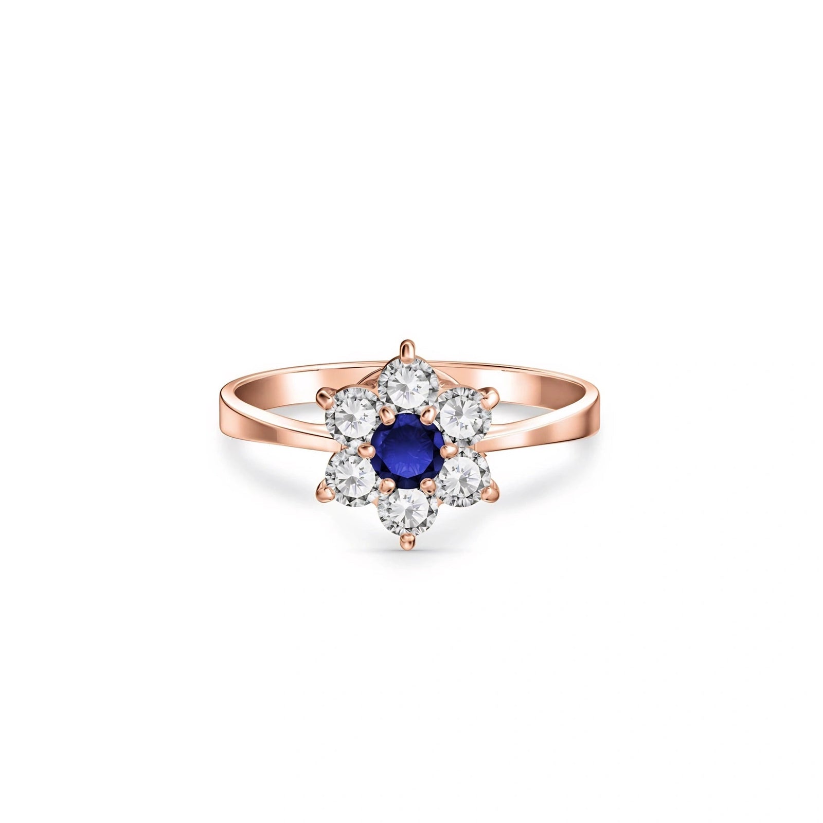 Rose Gold Ring Sapphire 10K — Novella