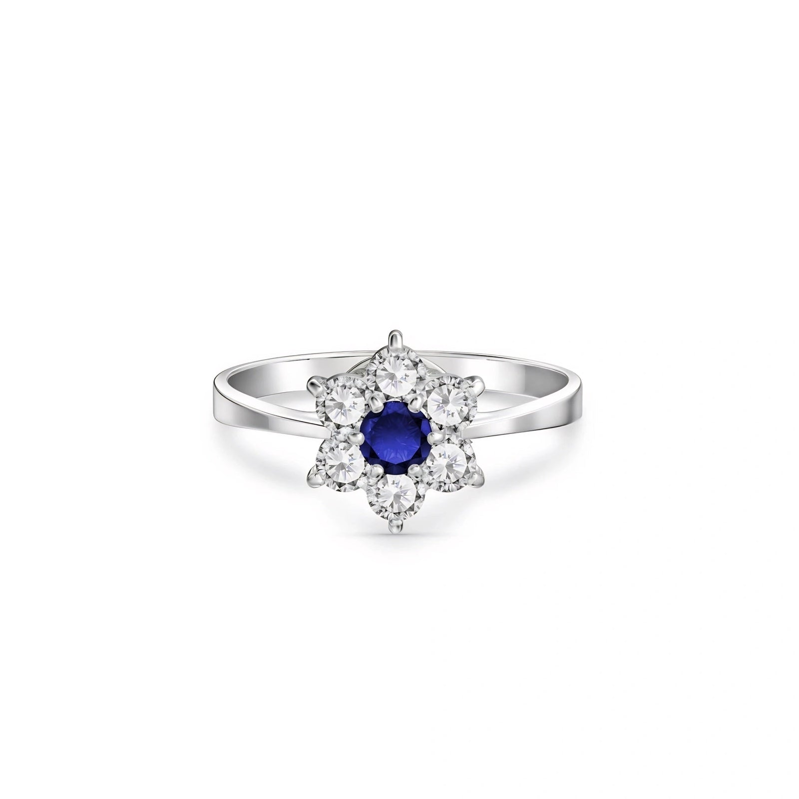 White Gold Ring Sapphire 10K — Novella