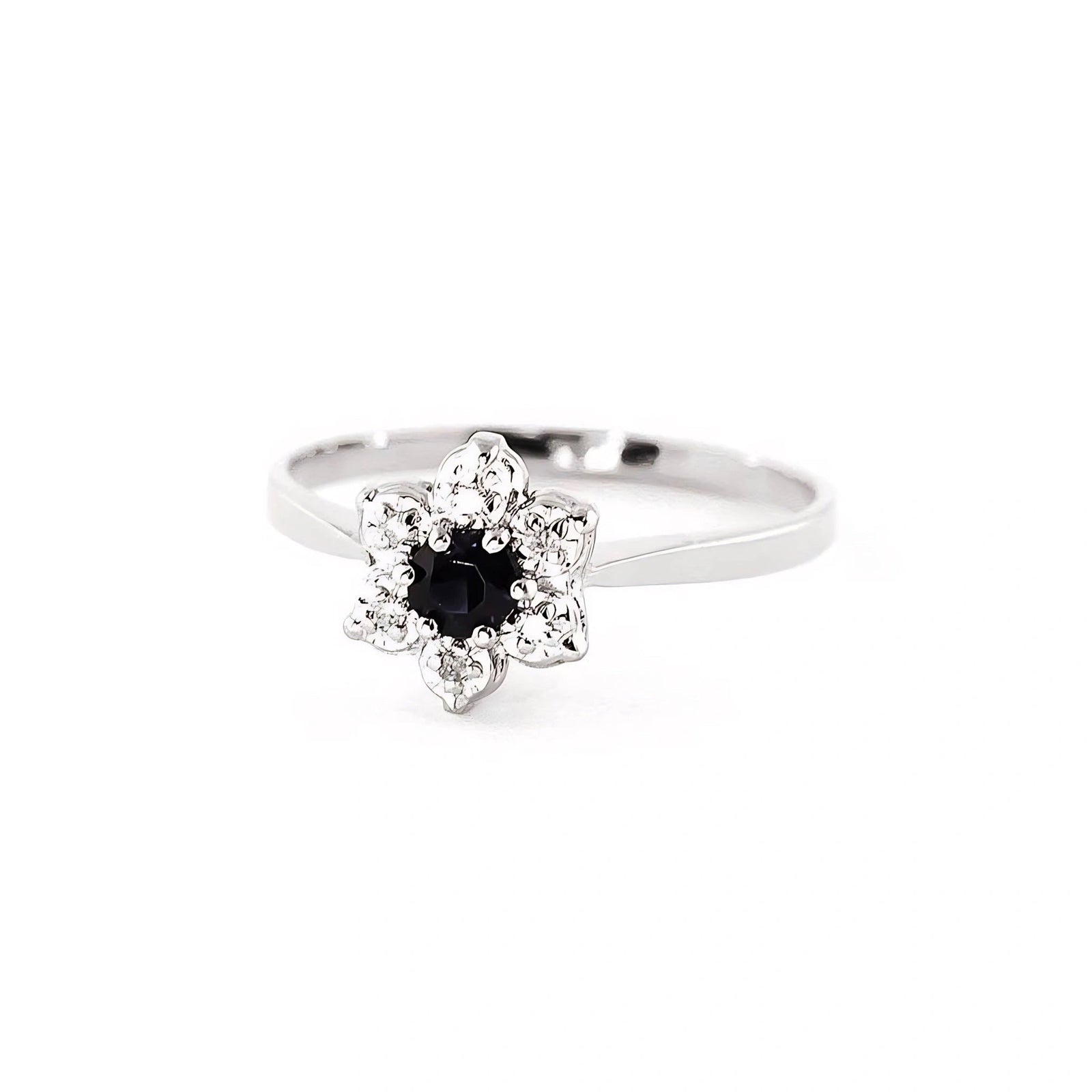 White Gold Ring Sapphire 10K — Novella