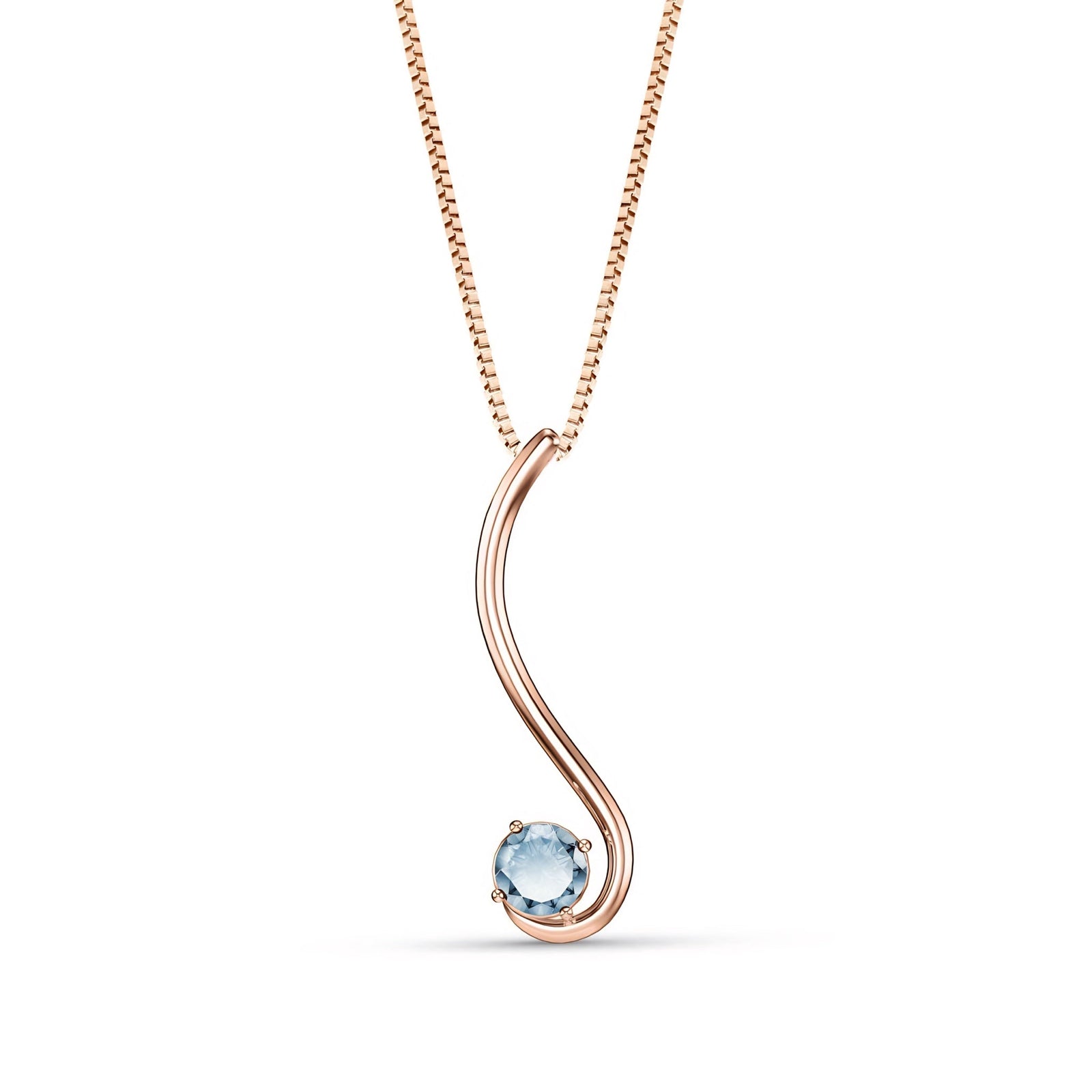 Rose Gold Aura Necklace Citrine 10K — Clementina