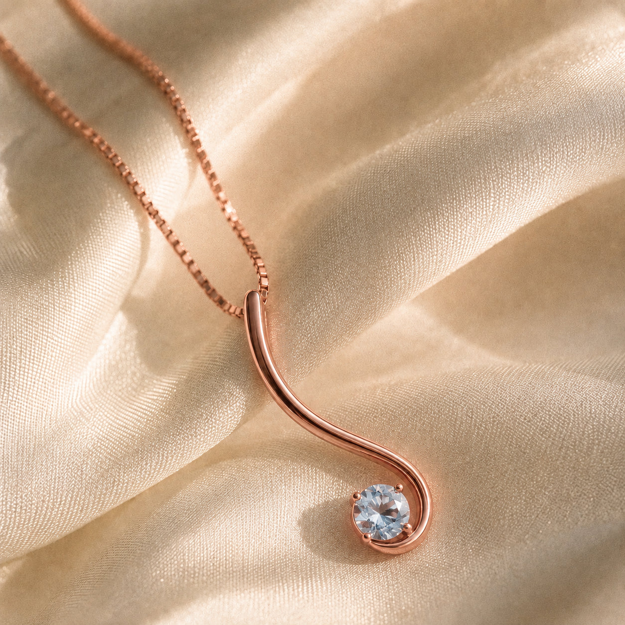 Rose Gold Aura Necklace Citrine 10K — Clementina