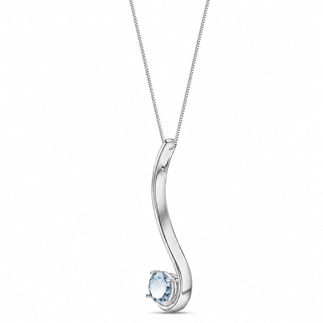 White Gold Aura Necklace Citrine 10K — Clementina