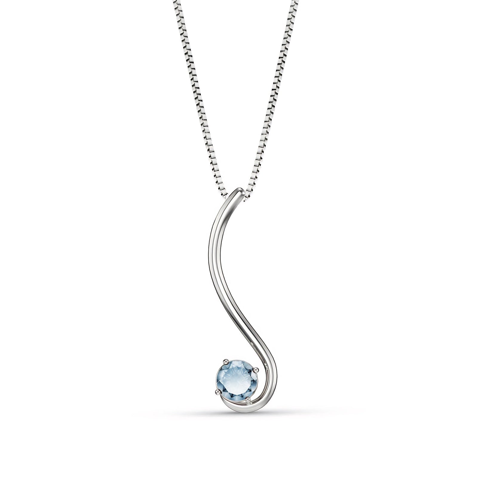 White Gold Aura Necklace Citrine 10K — Clementina