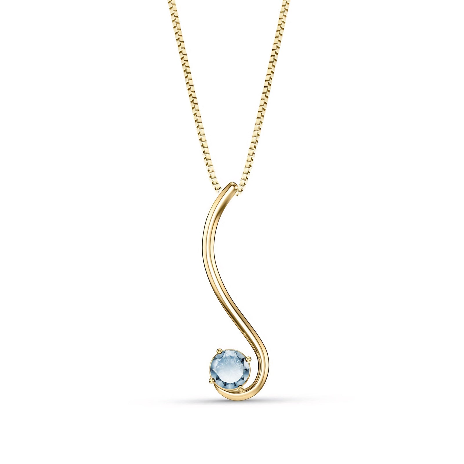 Yellow Gold Aura Necklace Citrine 10K — Clementina