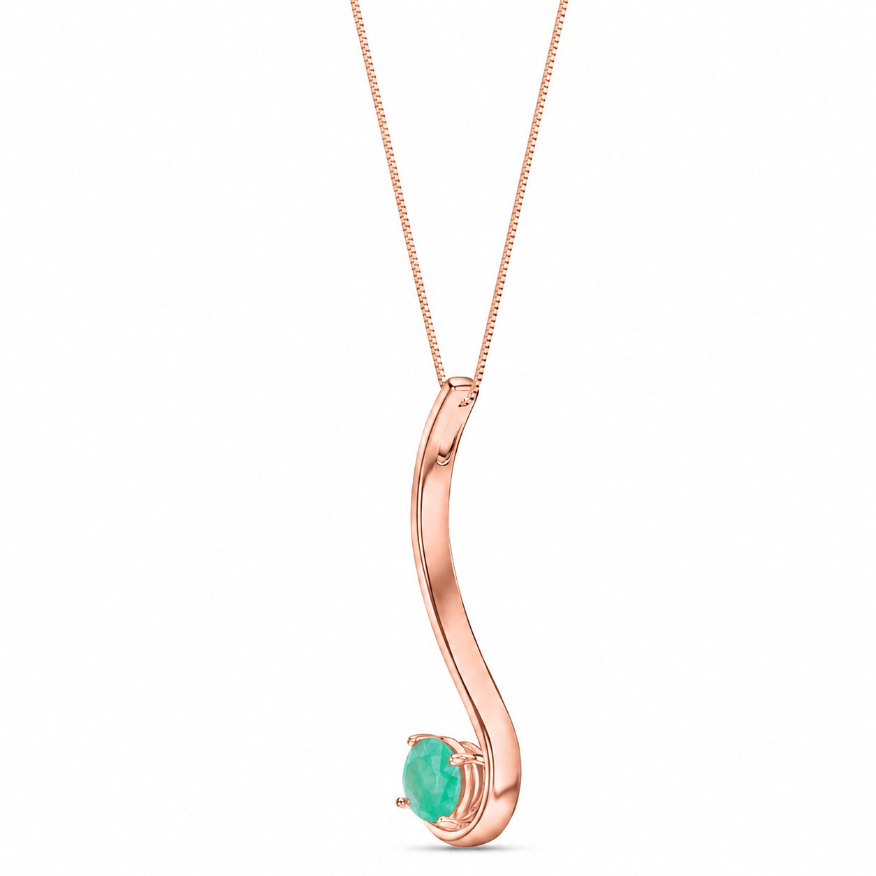 Rose Gold Aura Necklace Ruby 10K — Clementina