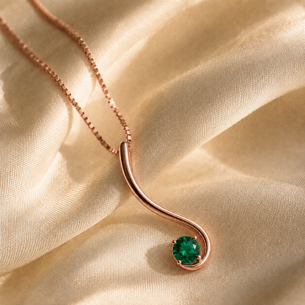 Rose Gold Aura Necklace Ruby 10K — Clementina