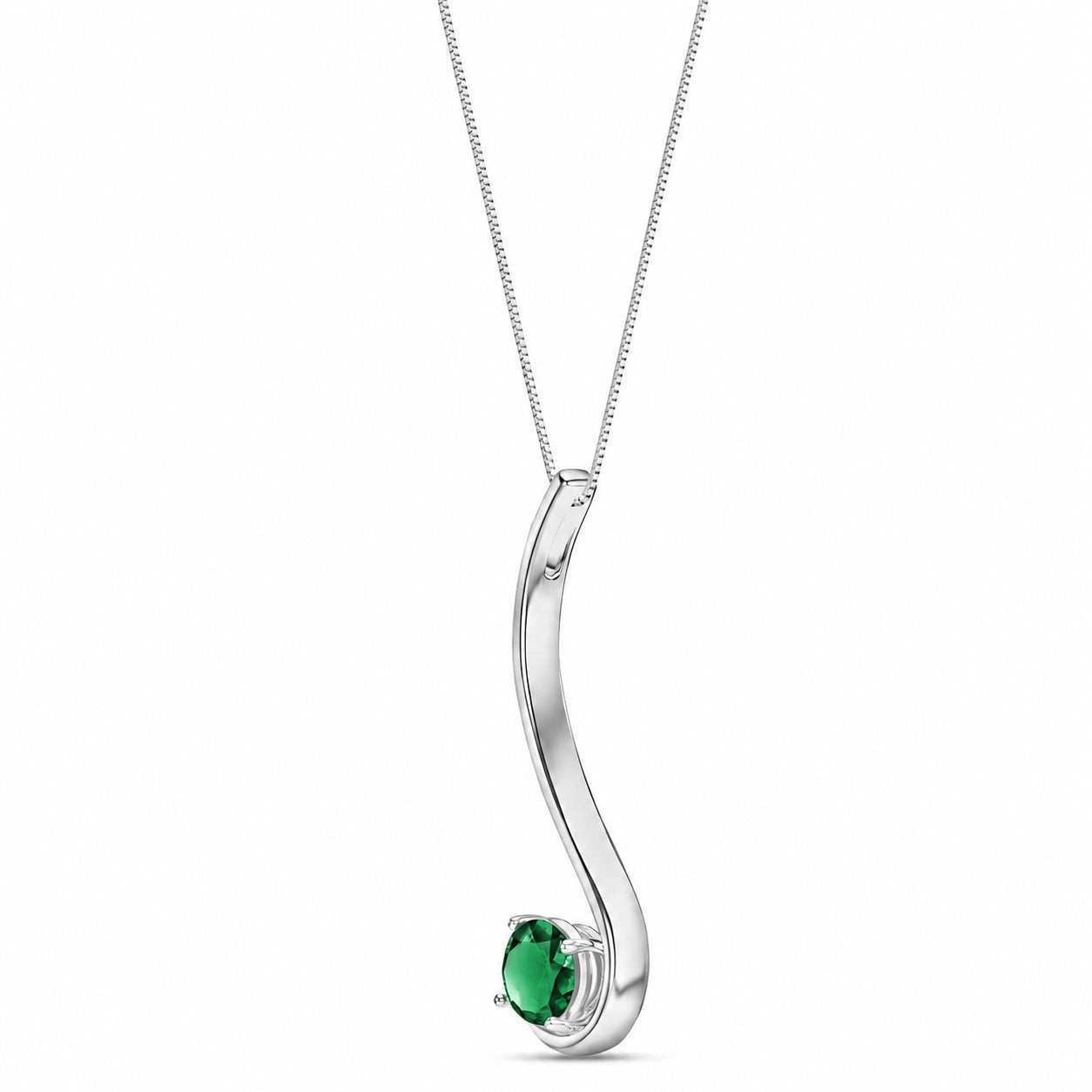White Gold Aura Necklace Ruby 10K — Clementina
