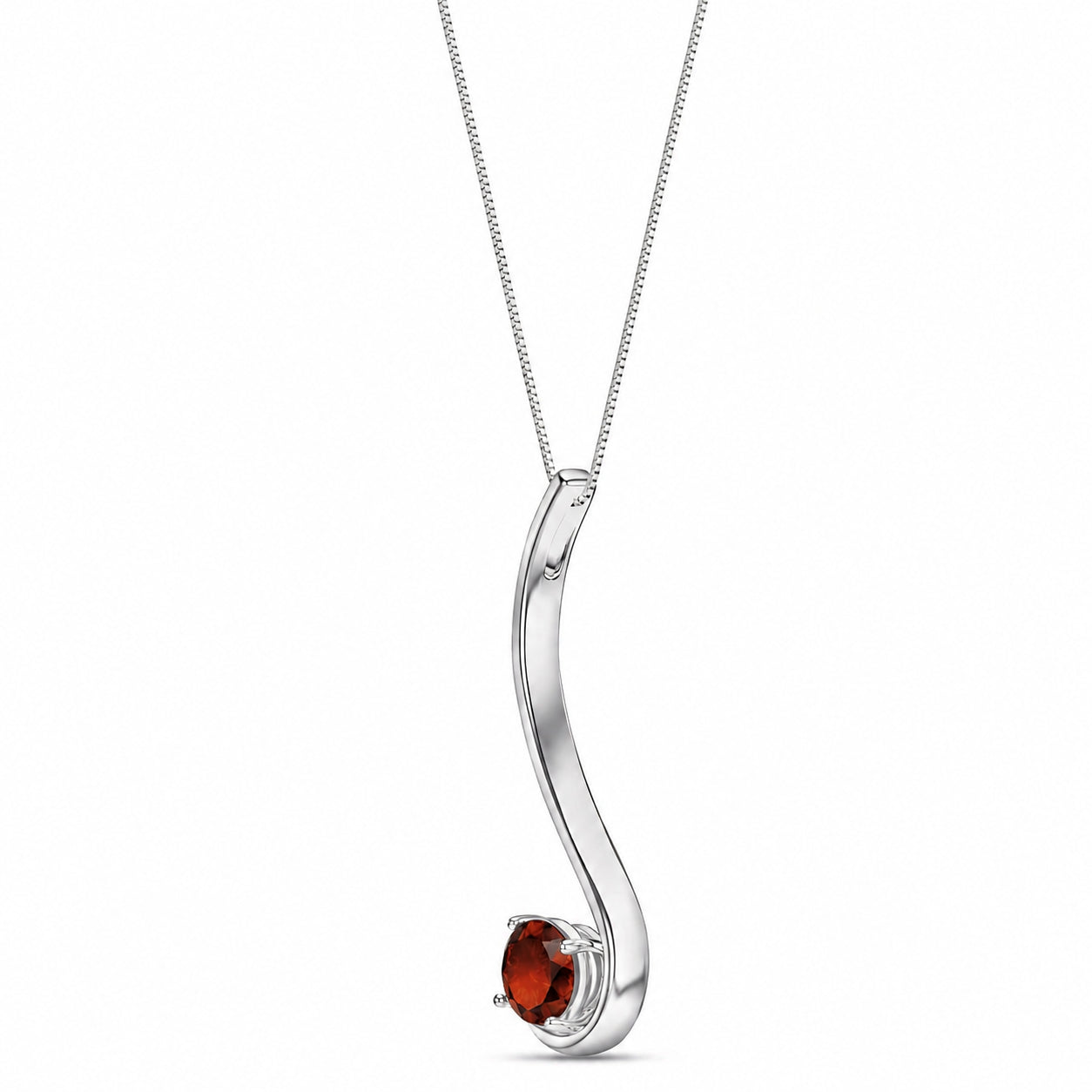White Gold Aura Necklace Blue Topaz 10K — Clementina