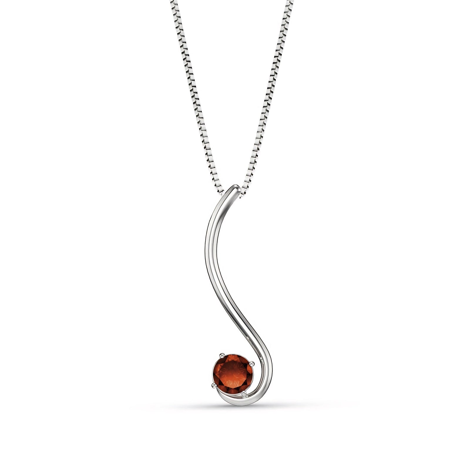 White Gold Aura Necklace Blue Topaz 10K — Clementina