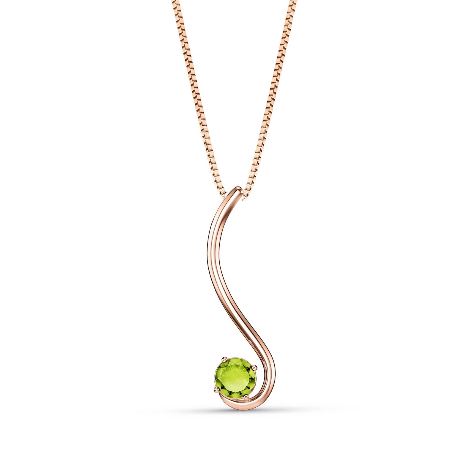 Rose Gold Aura Necklace Amethyst 10K — Clementina