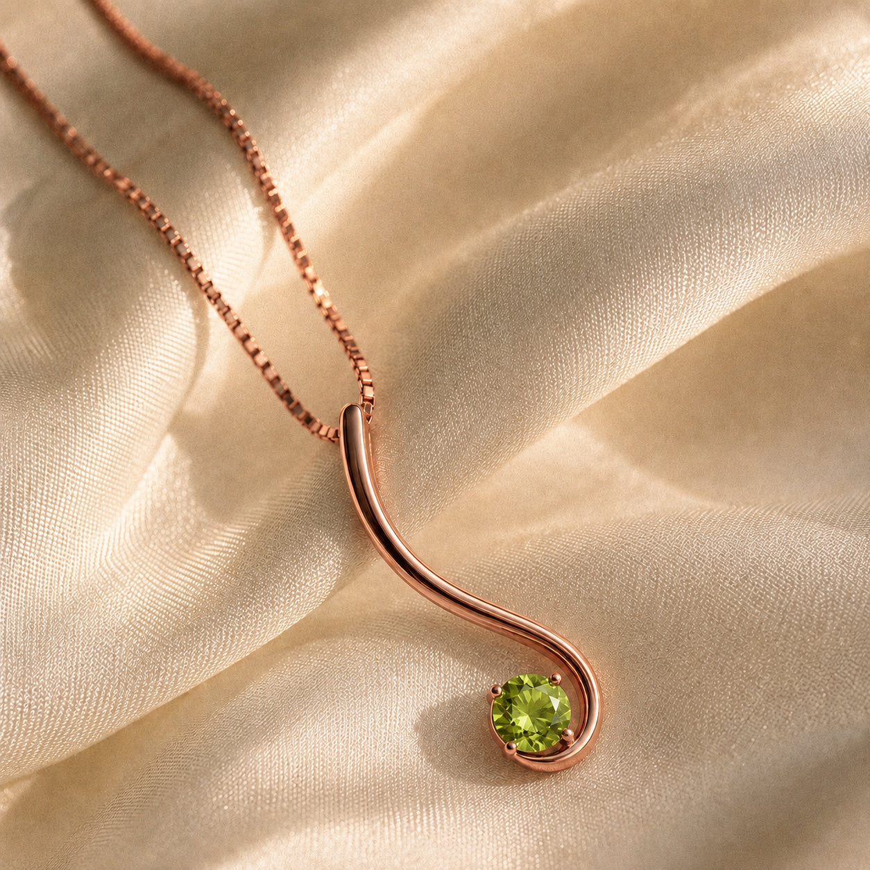 Rose Gold Aura Necklace Amethyst 10K — Clementina