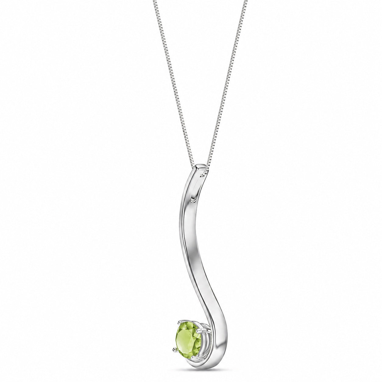 White Gold Aura Necklace Amethyst 10K — Clementina