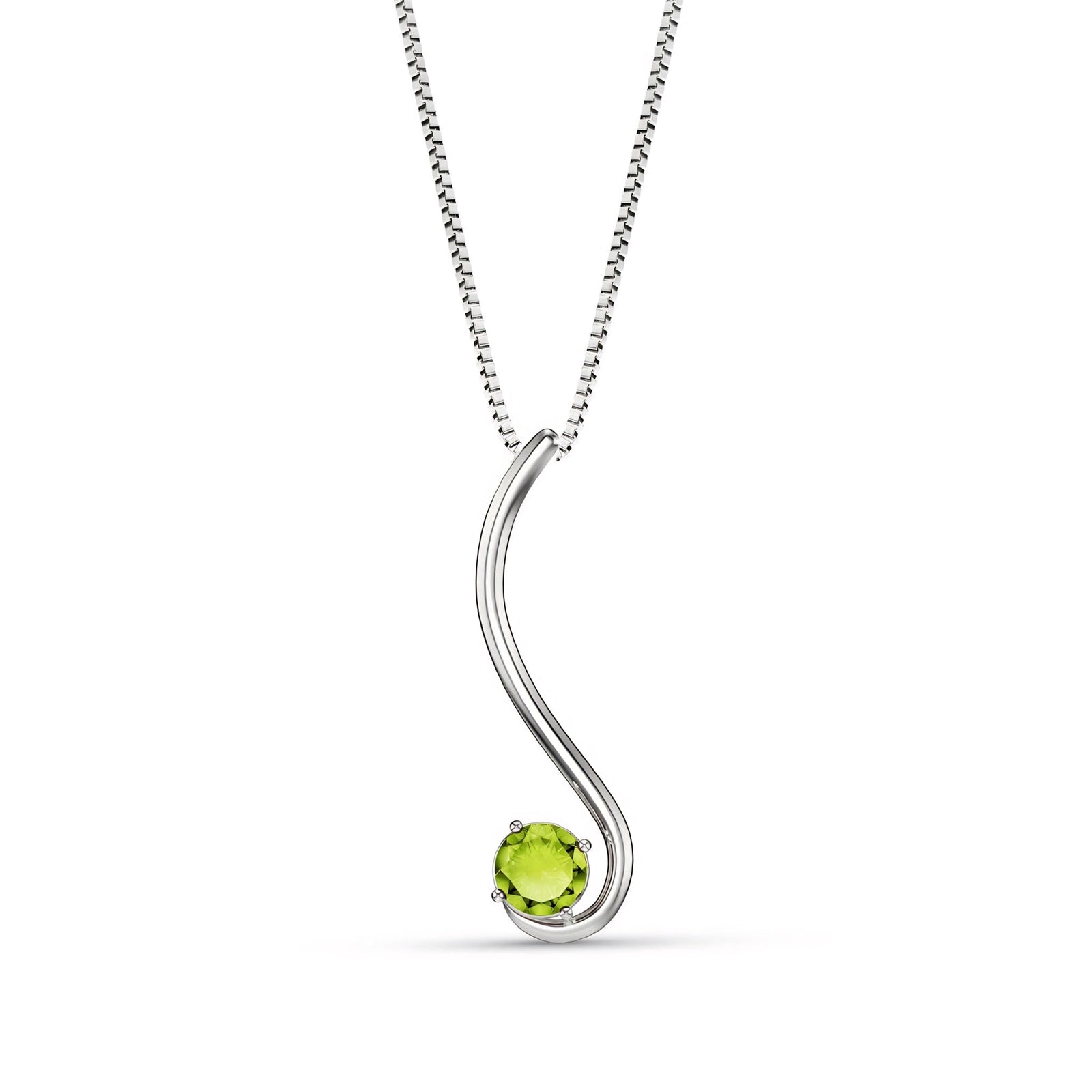 White Gold Aura Necklace Amethyst 10K — Clementina