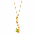 Yellow Gold Aura Necklace Amethyst 10K — Clementina
