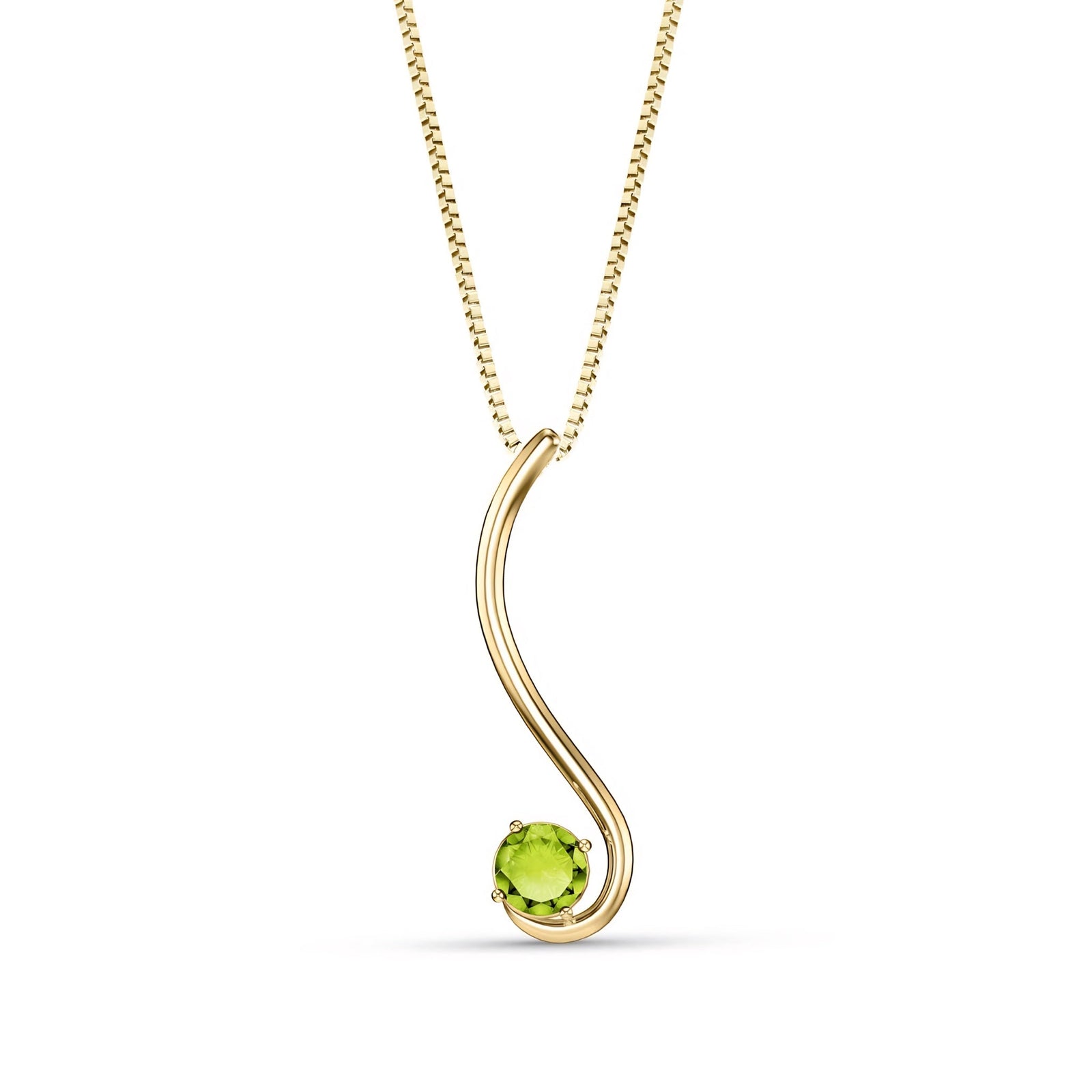 Yellow Gold Aura Necklace Amethyst 10K — Clementina