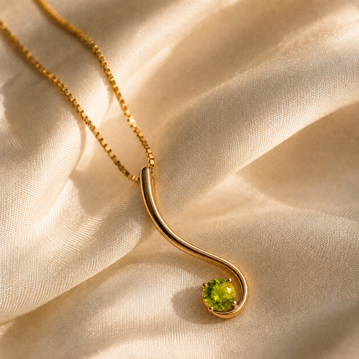 Yellow Gold Aura Necklace Amethyst 10K — Clementina