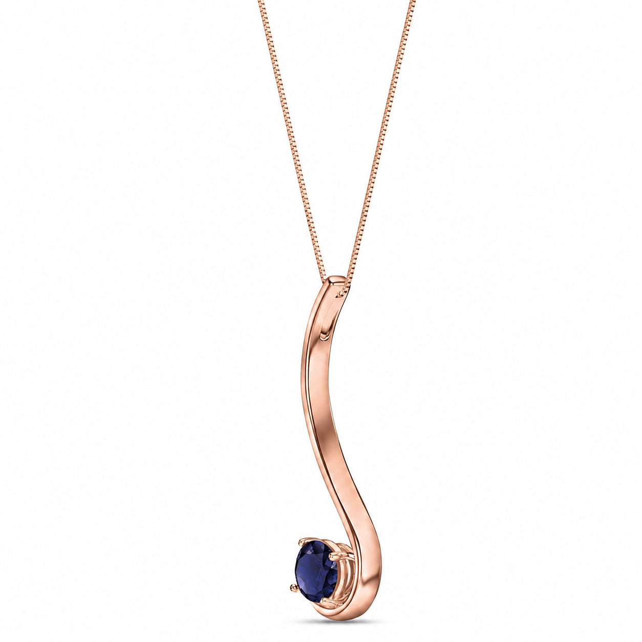 Rose Gold Aura Necklace Garnet 10K — Clementina