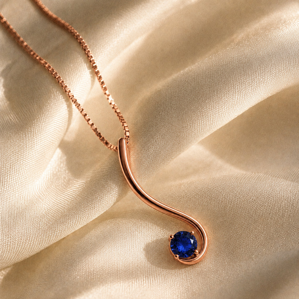 Rose Gold Aura Necklace Garnet 10K — Clementina