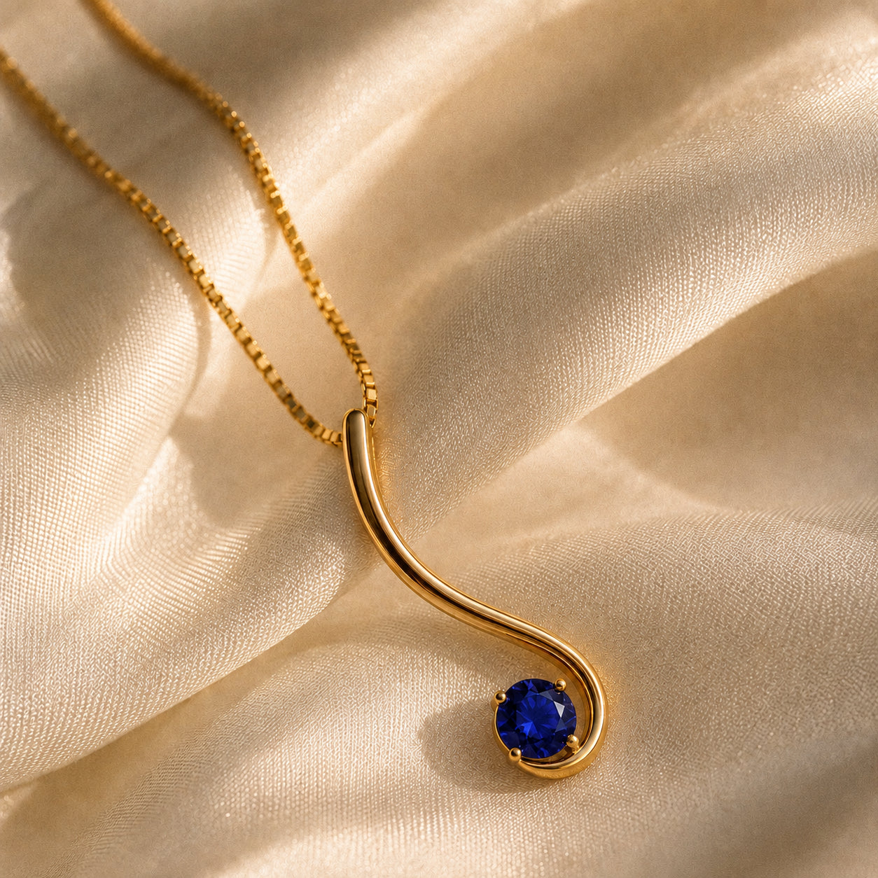 Yellow Gold Aura Necklace Garnet 10K — Clementina